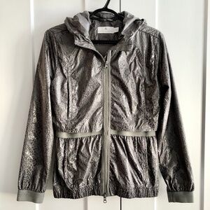 Stella McCartney X Adidas, Grey, Leopard Print, Windbreaker, Jacket, Size S‎